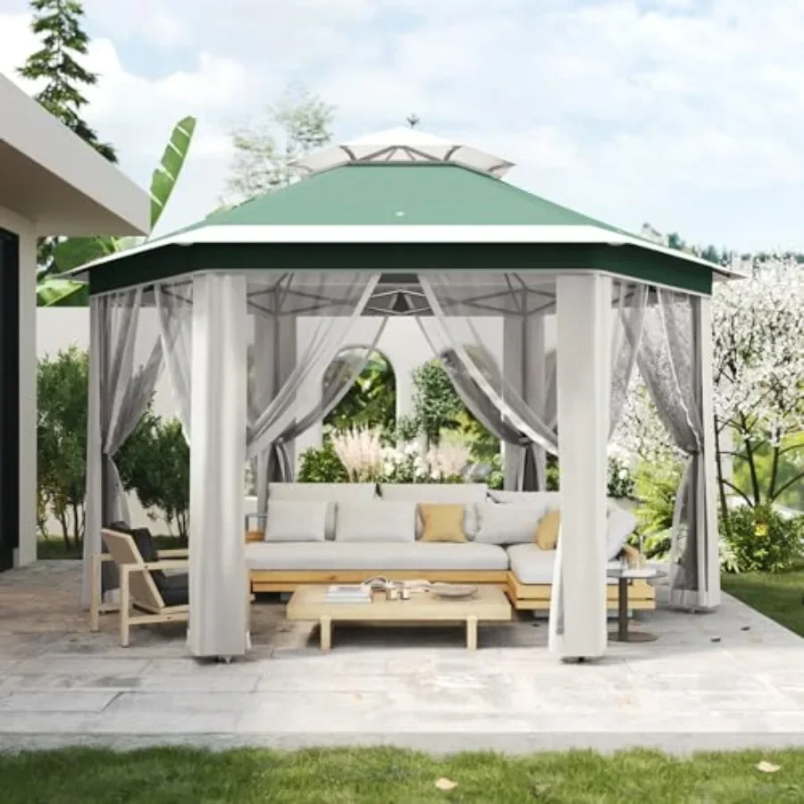 Gazebo Pop Up - 13'x13' Pop-up Gazebo Zeshoekige Buitentent met