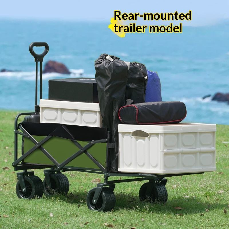 Outdoor Furniture Table - Fabrieksuitverkoop Vierwiel Platform Camping Utility Wagon