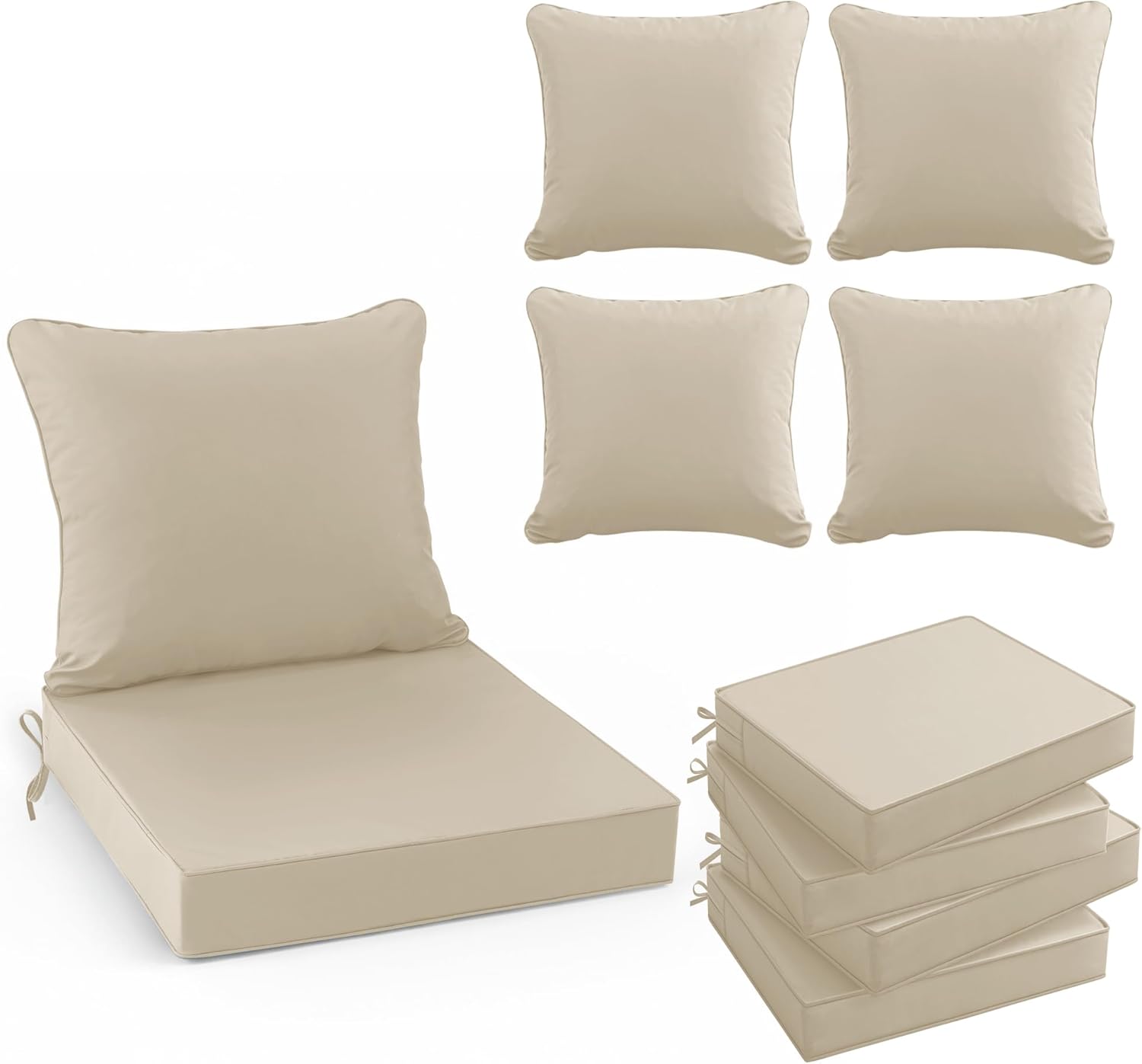 Outdoor Furniture Cushions 24 X 24 - Buitenstoelkussens Set van 4, 24 x
