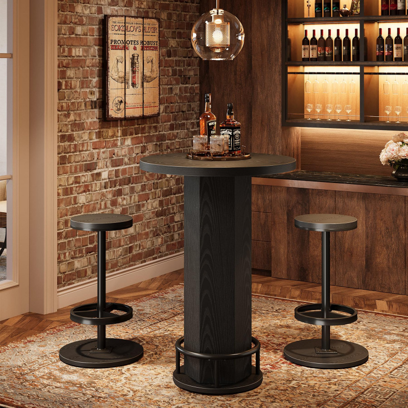 Bistro Table Set - Custom Tribesigns Ronde Bartafel met Stoelen,