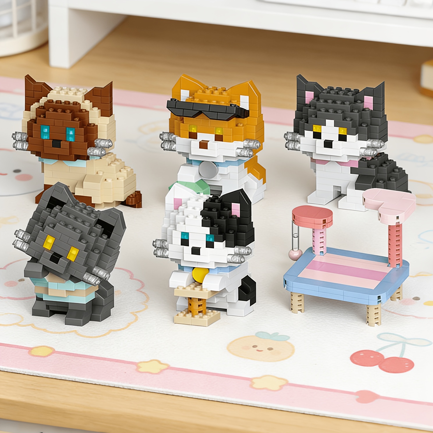 Bistro Table Set - Cat Series bouwstenenset van zes stuks,