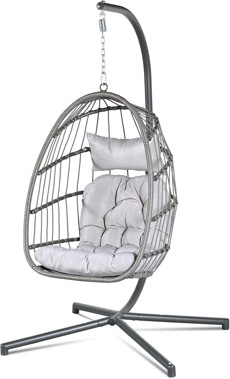 Hanging Egg Chair - Hangende eierstoel met standaard, draagvermogen 350