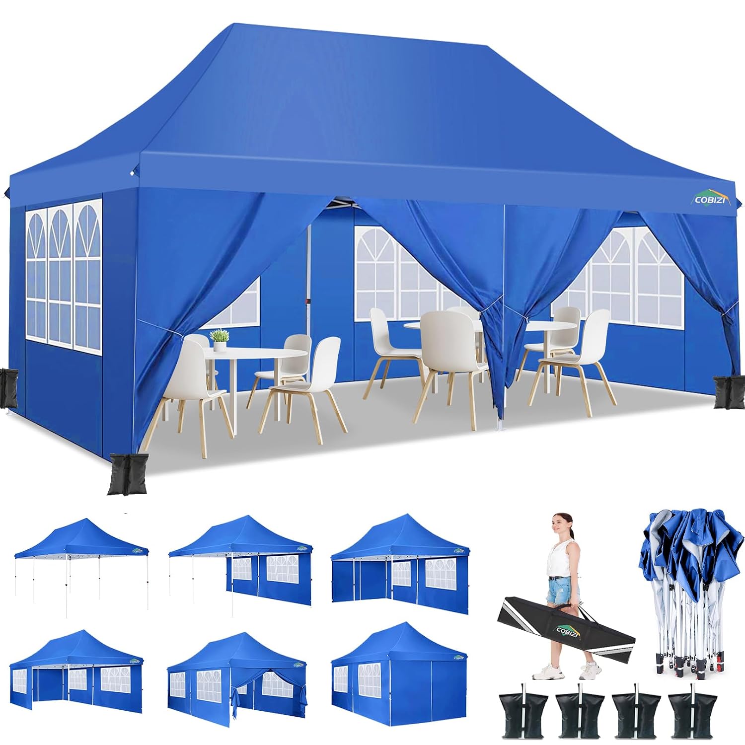 Gazebo Pop Up - 10x20 Pop-up partytent, draagbare instant gazebo