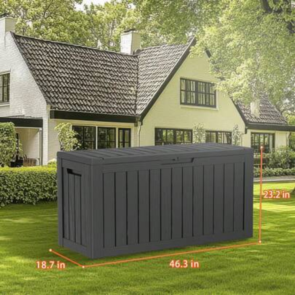 Outdoor Furniture Cushions 24 X 24 - 90 Gallon afsluitbare hars opbergbox voor
