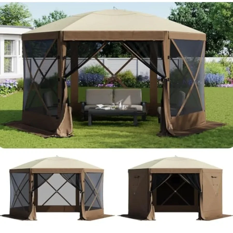 Gazebo Pop Up - Pop-up tent 6-zijdig opklapbaar partytent met