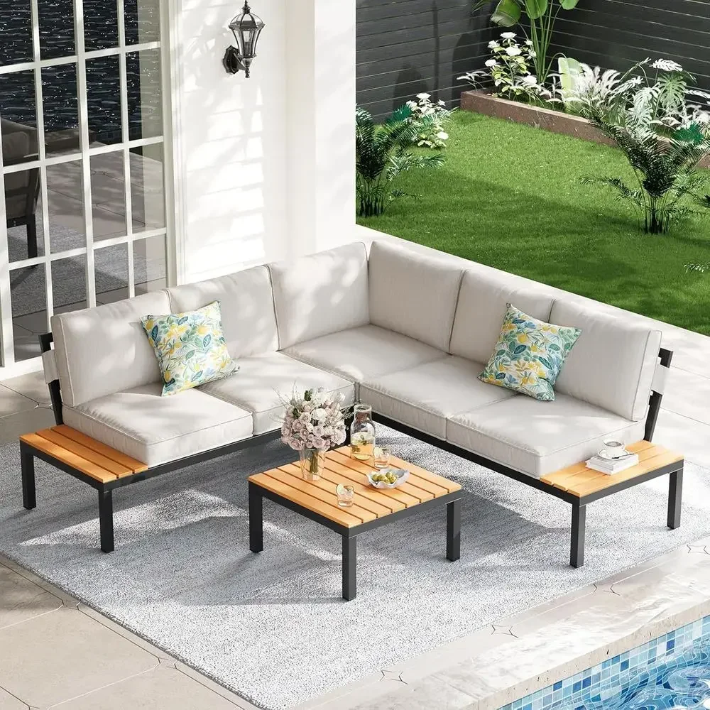 Outdoor Furniture Durable - 5-persoons tuinmeubelset voor buiten, duurzaam metaal