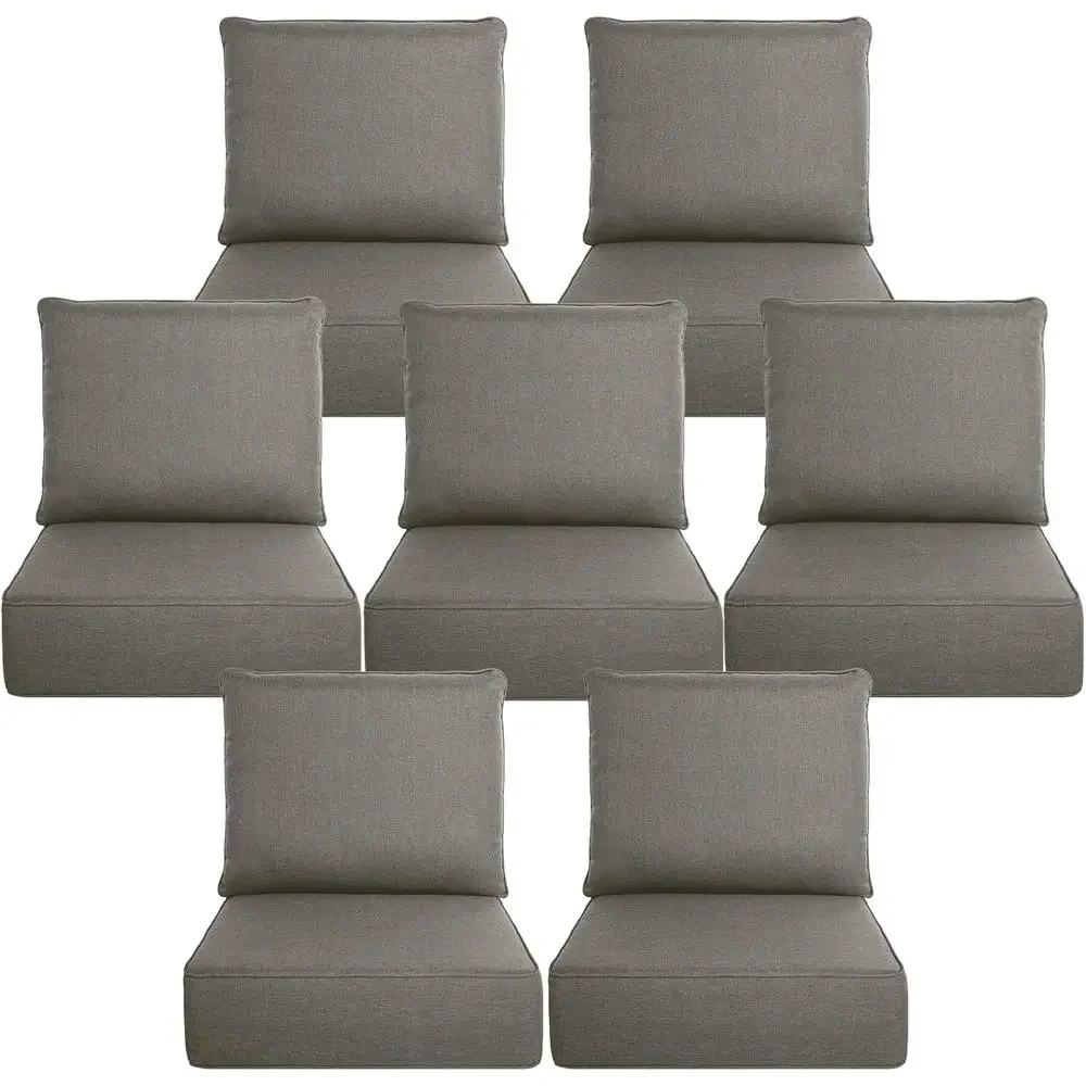Outdoor Furniture Cushions 24 X 24 - 6-delige dikke buitenkussenset - 24x24 inch,