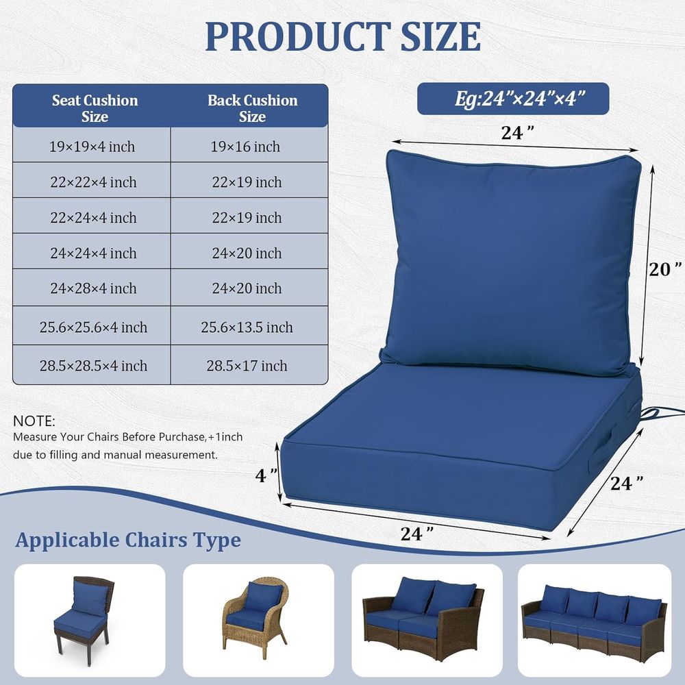 24x24 Outdoor Diepe Zitkussens - Outdoor Furniture In recensie en prijs