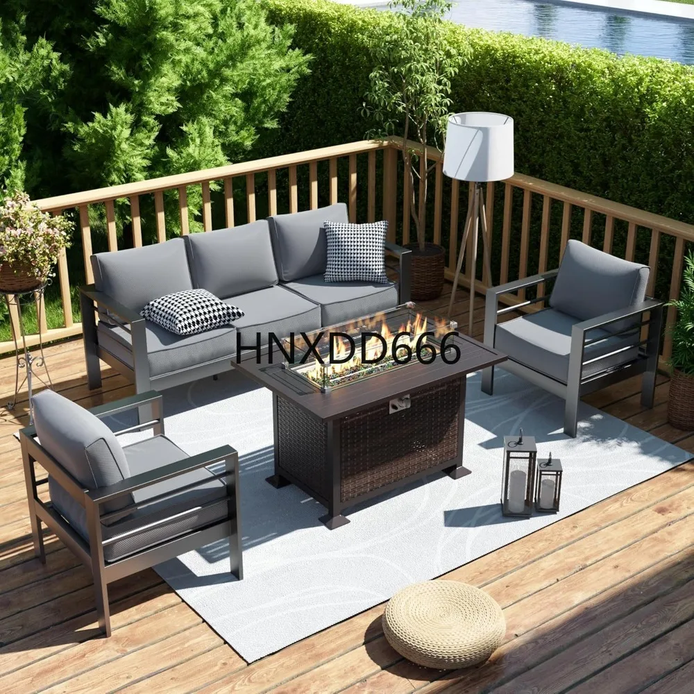 Tuinmeubelset met vuurtafel, 6 - Outdoor Furniture And Fire Pit recensie en prijs