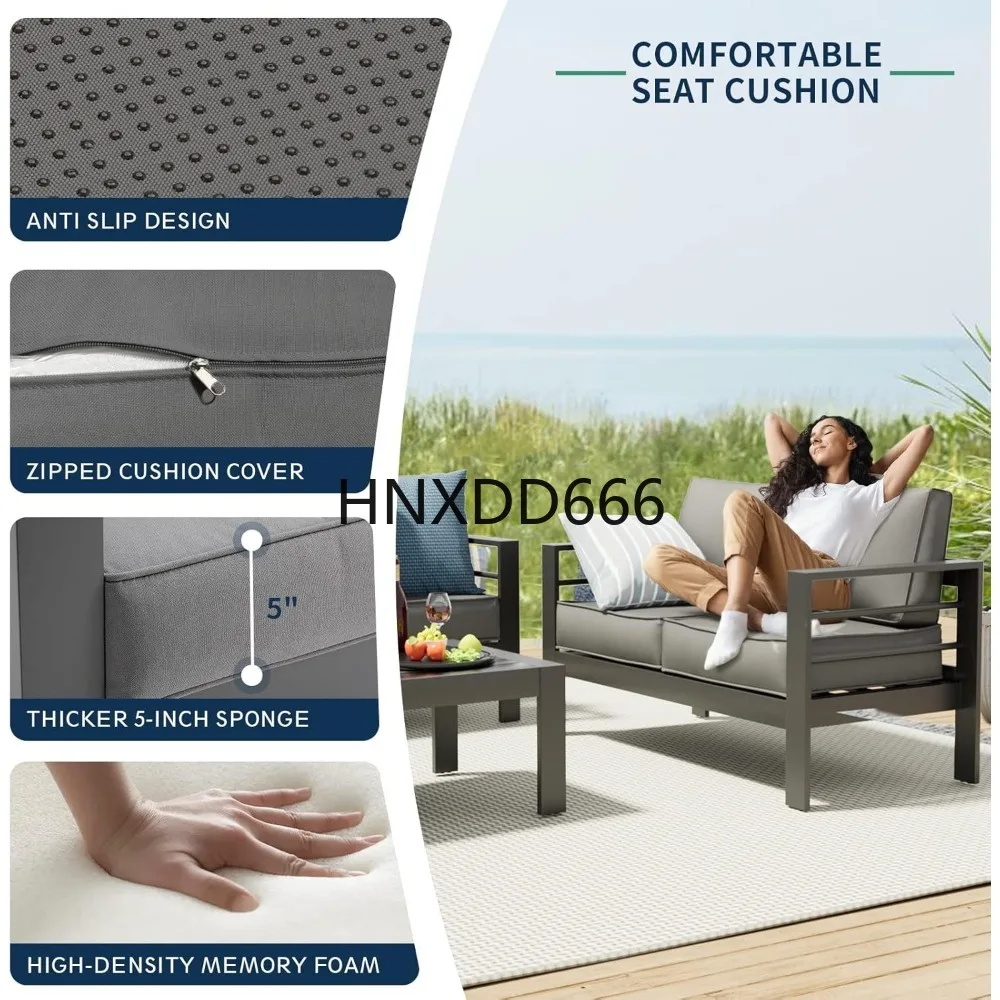 Tuinmeubelset met vuurtafel, 6 - Outdoor Furniture And Fire Pit recensie en prijs