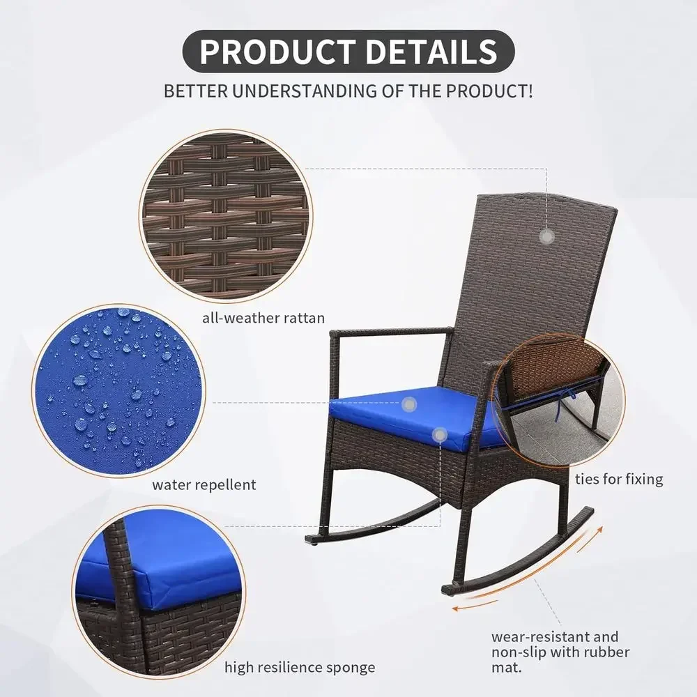 Outdoor PE Rieten Schommelstoe - Bistro Table Set recensie en prijs