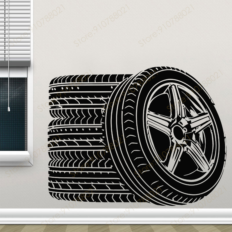 Banden Muurstickers Ras Auto W - Outdoor Furniture Glides recensie en prijs