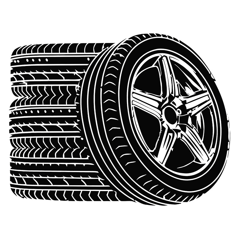 Banden Muurstickers Ras Auto W - Outdoor Furniture Glides recensie en prijs