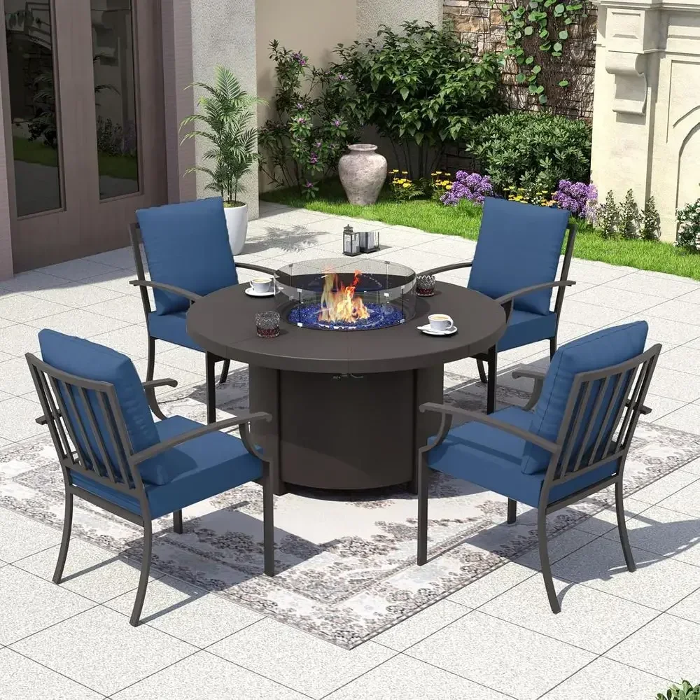 5-delige tuinmeubelset met ron - Outdoor Furniture With Fire Pit Table recensie en prijs