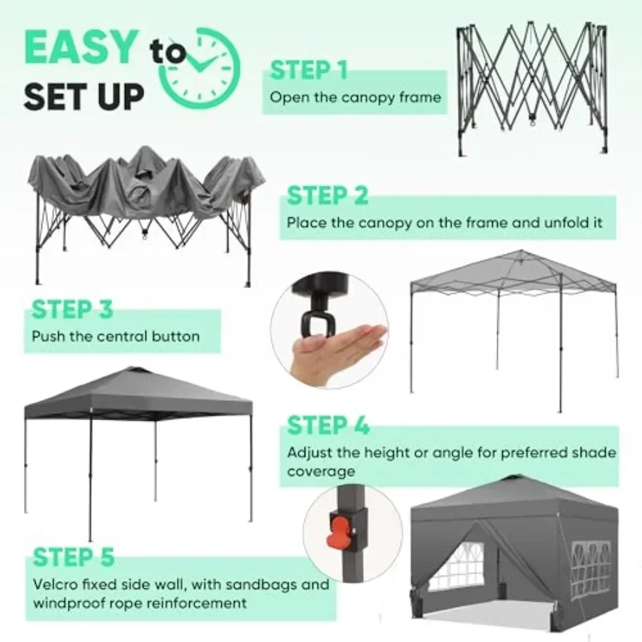 Pop-up tent met 4 zijwanden, e - Gazebo Pop Up recensie en prijs