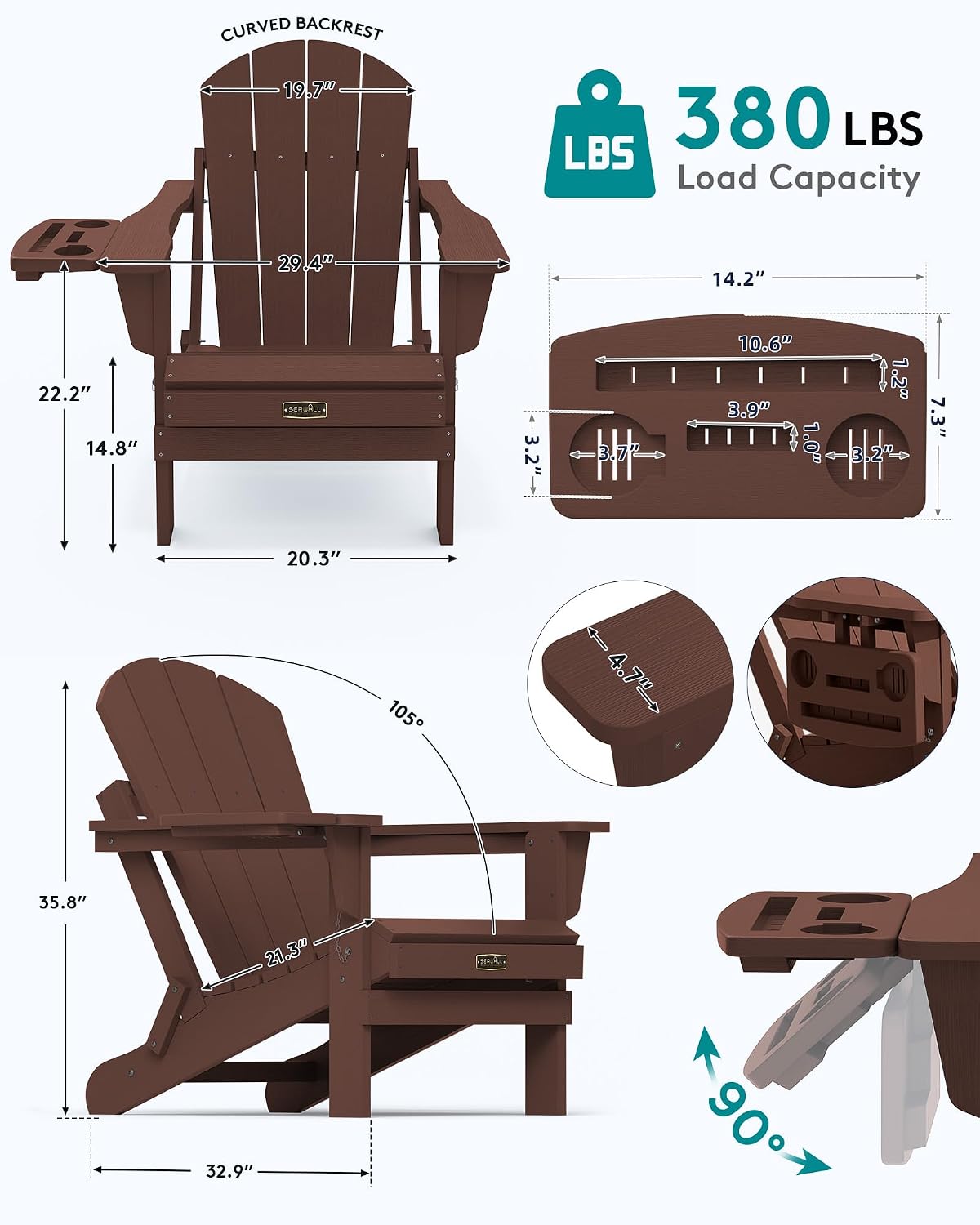 Vouwbare Adirondack Stoelenset - Outdoor Furniture And Fire Pit recensie en prijs