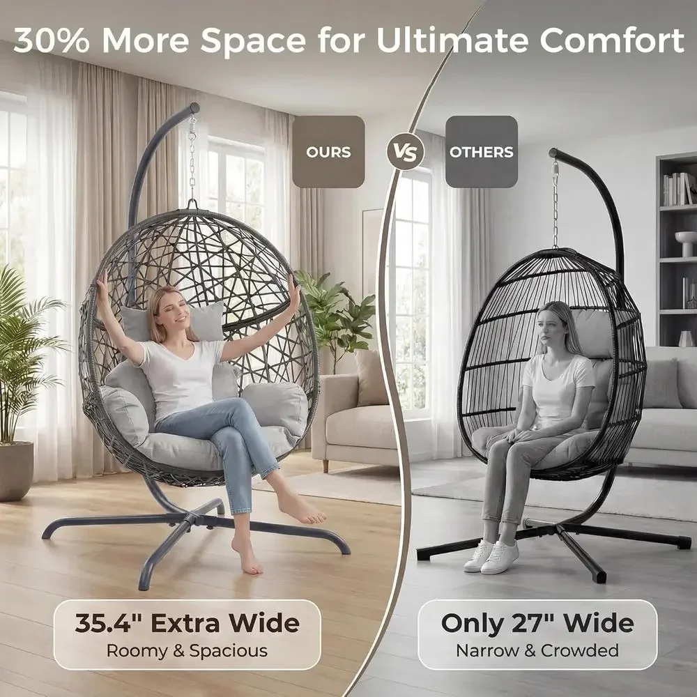Buiten- en binnenhangstoel in  - Hanging Egg Chair recensie en prijs
