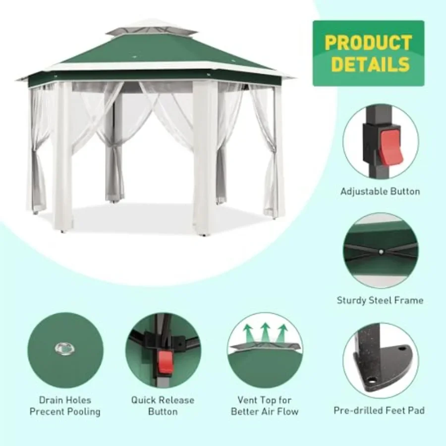 13'x13' Pop-up Gazebo Zeshoeki - Gazebo Pop Up recensie en prijs