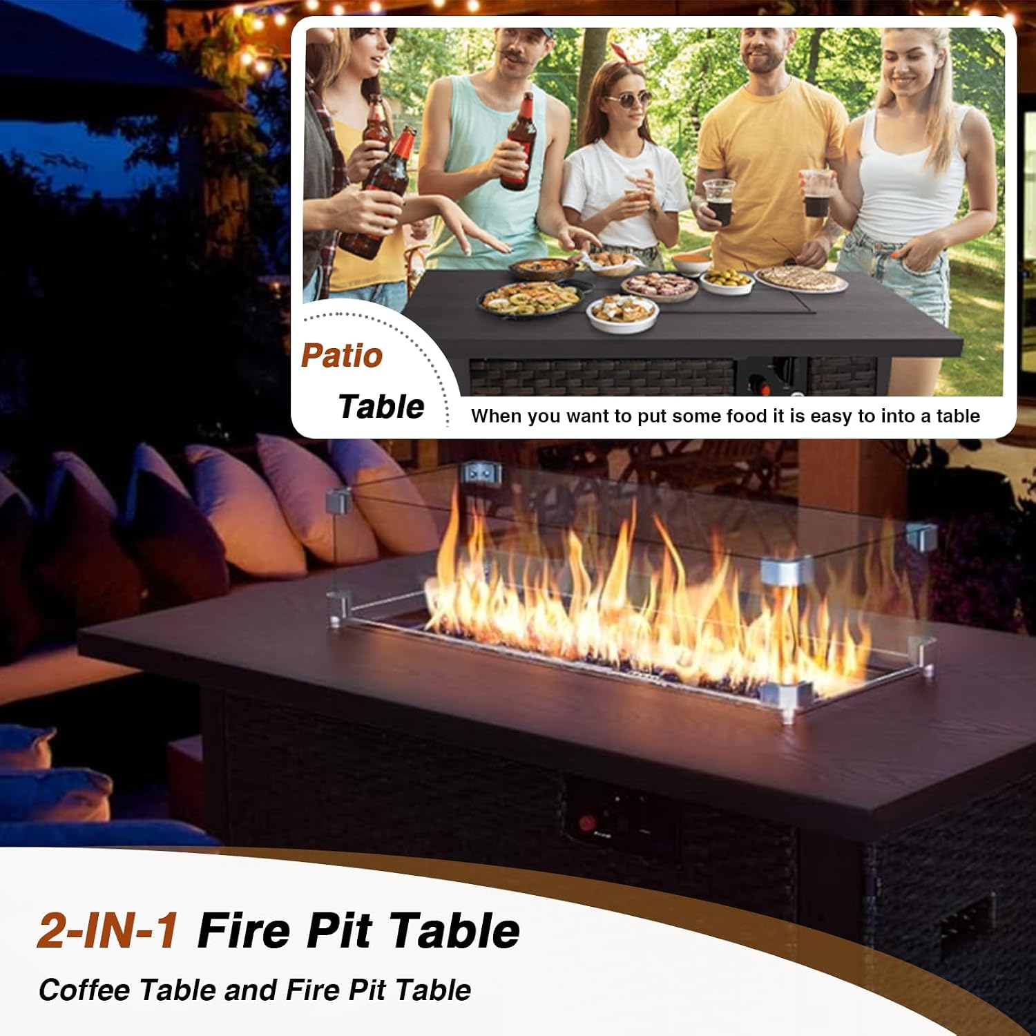Tuinmeubelset met vuurtafel, b - Outdoor Furniture With Fire Pit Table recensie en prijs