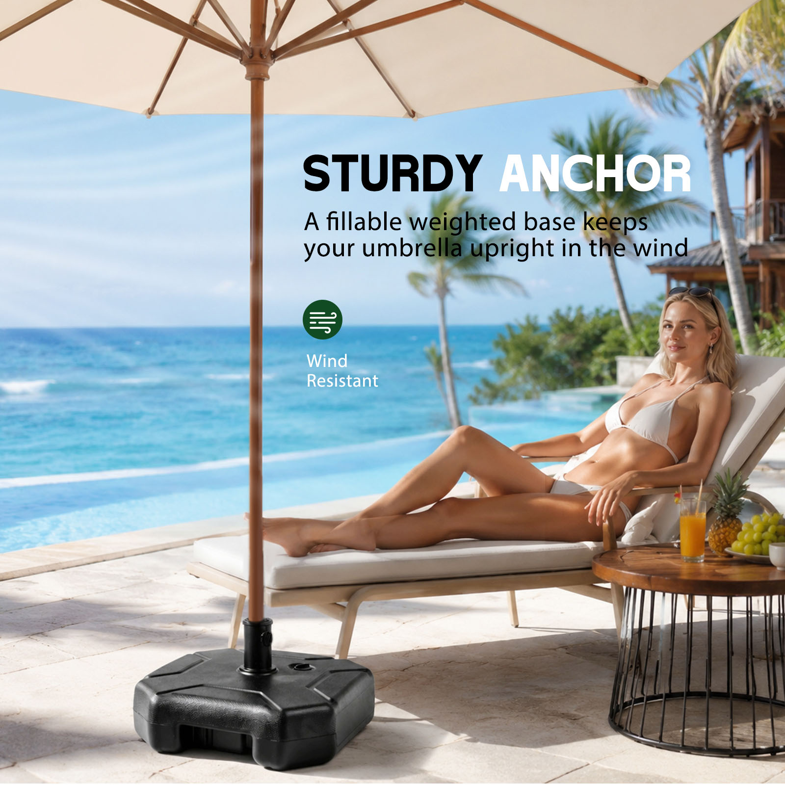 Vulbare parasolvoet voor terra - Outdoor Furniture Sunbrella recensie en prijs