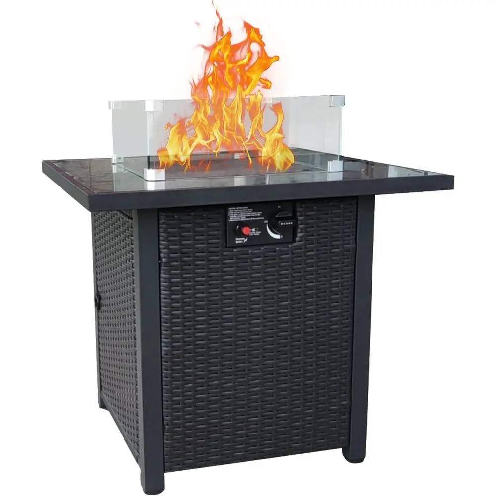 Wicker tuinmeubelenset, rotan  - Outdoor Furniture With Fire Pit Table recensie en prijs