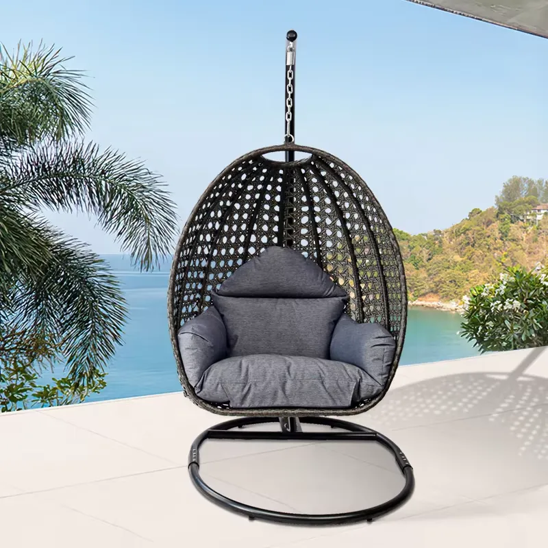 Ei-vormige zwarte patio hangst - Hanging Egg Chair recensie en prijs