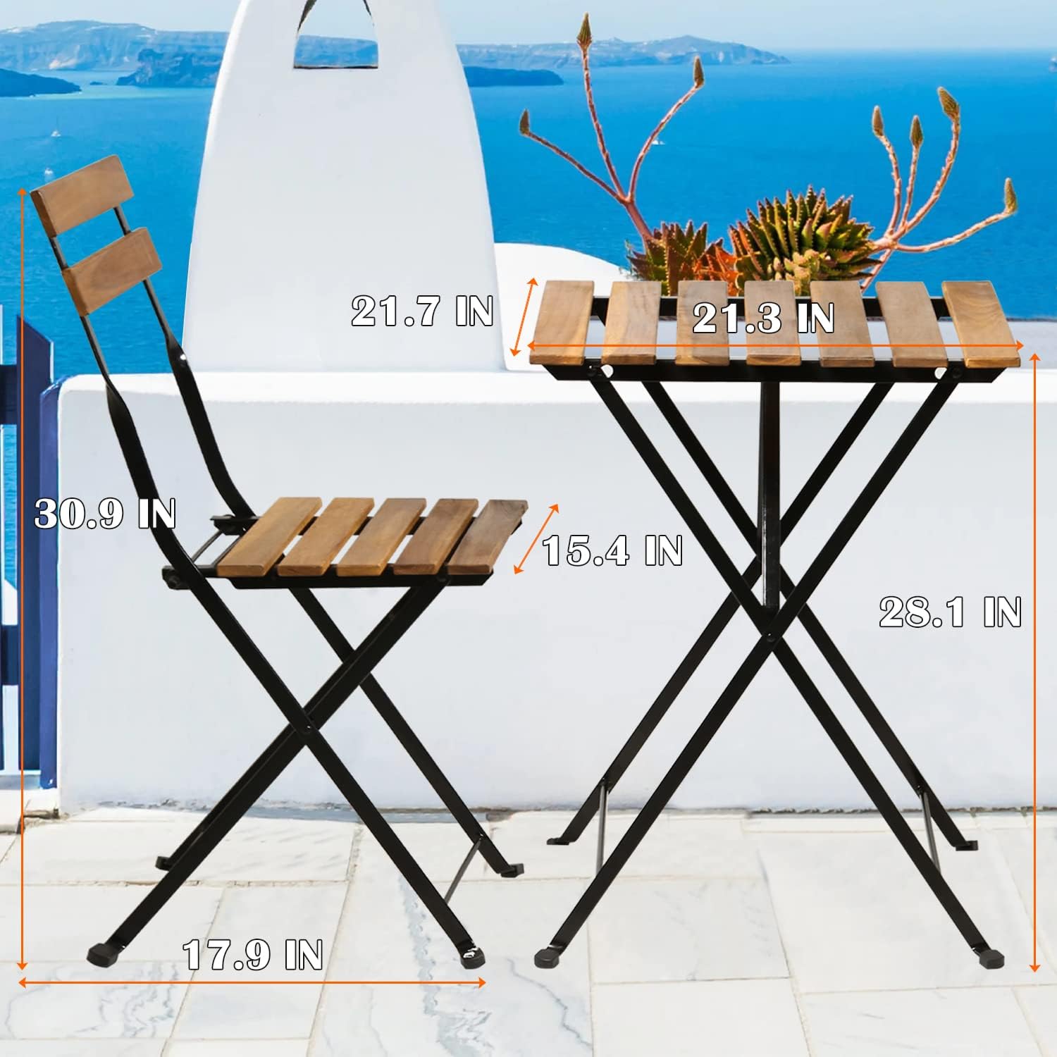Natuurhouten 3-delige opvouwba - Outdoor Furniture Small recensie en prijs