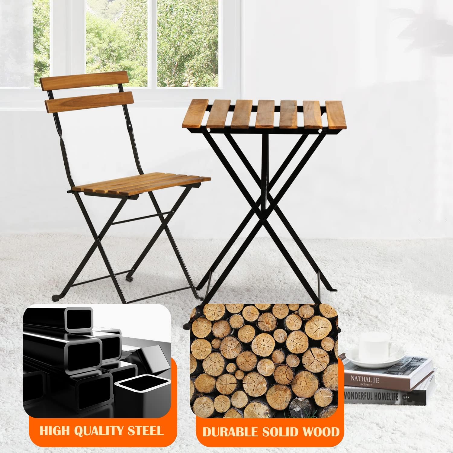 Natuurhouten 3-delige opvouwba - Outdoor Furniture Small recensie en prijs