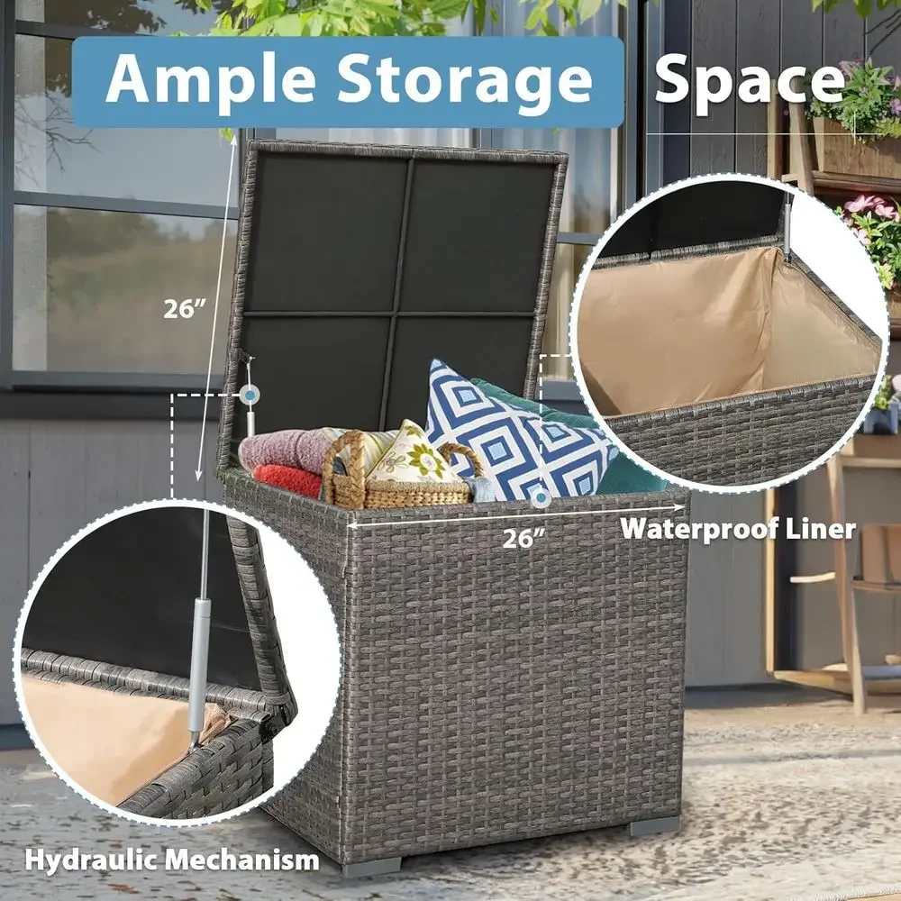 8-delige tuinmeubelenset met 4 - Outdoor Furniture And Fire Pit recensie en prijs
