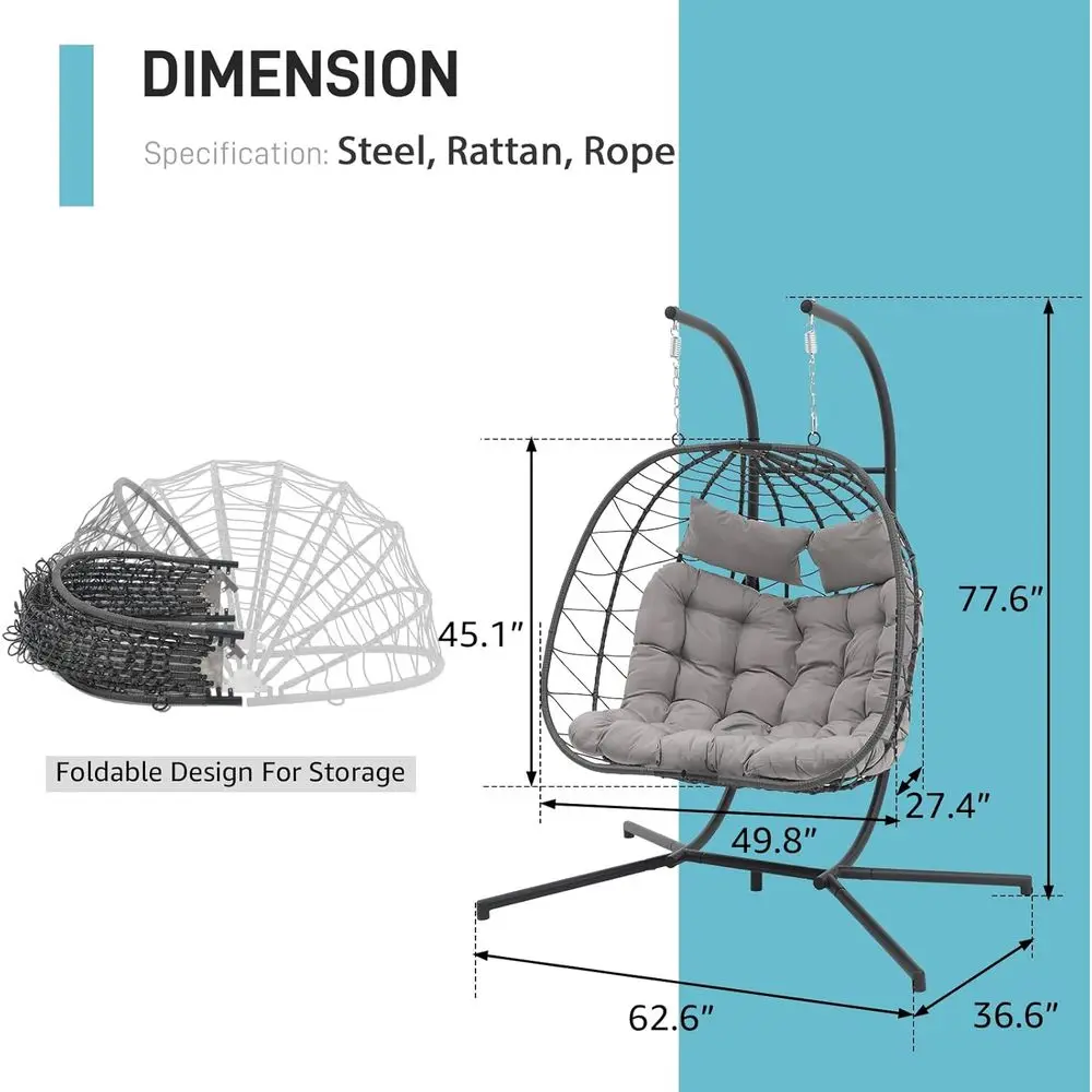 2-persoons dubbele eierschomme - Hanging Egg Chair recensie en prijs