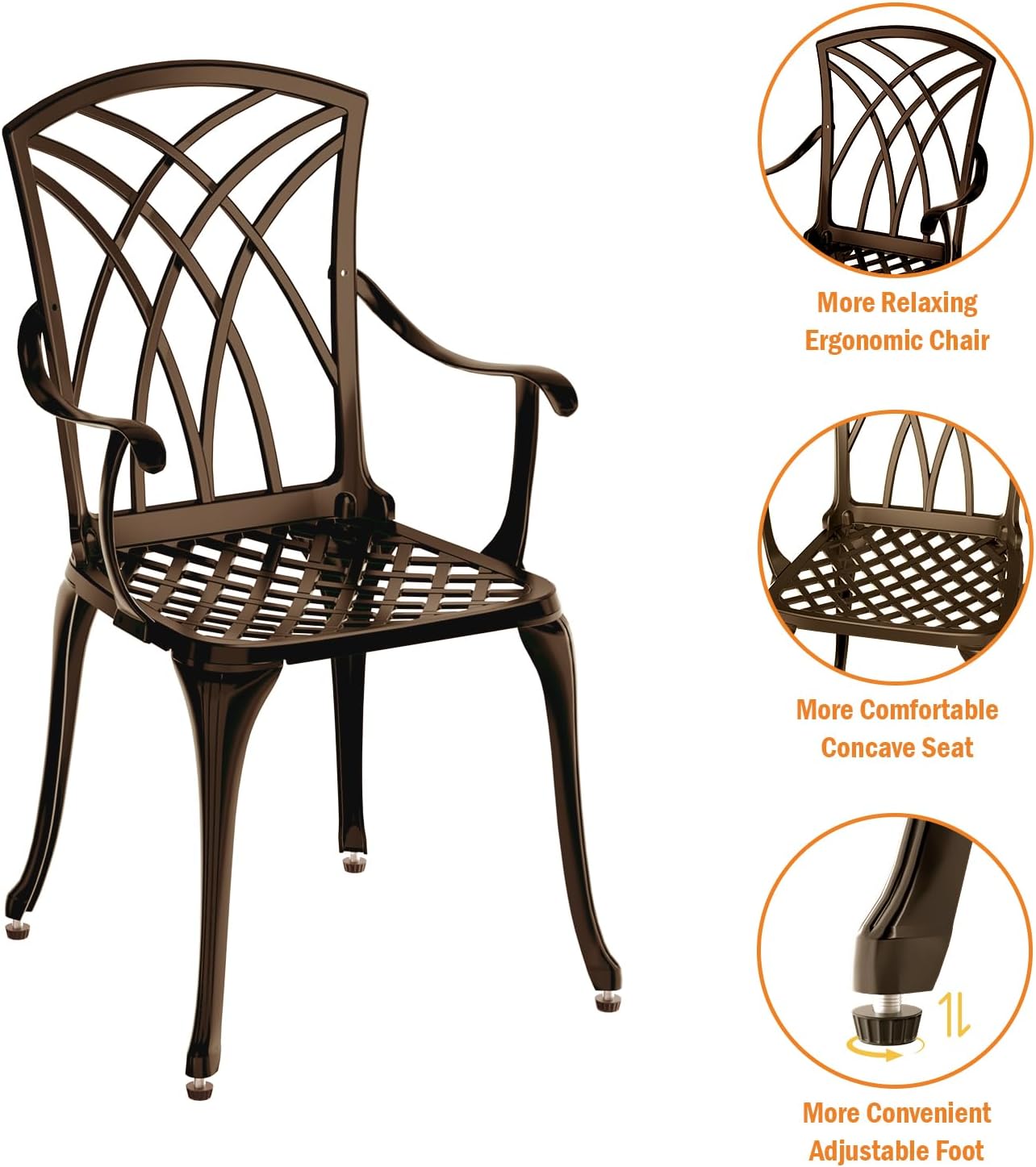 Bronzen gegoten aluminium 3-de - Bistro Table Set recensie en prijs
