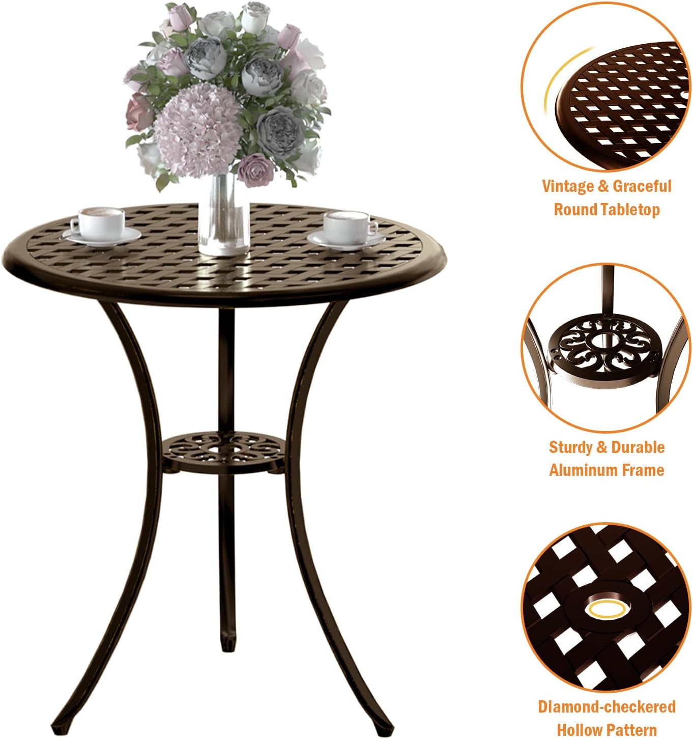 Bronzen gegoten aluminium 3-de - Bistro Table Set recensie en prijs