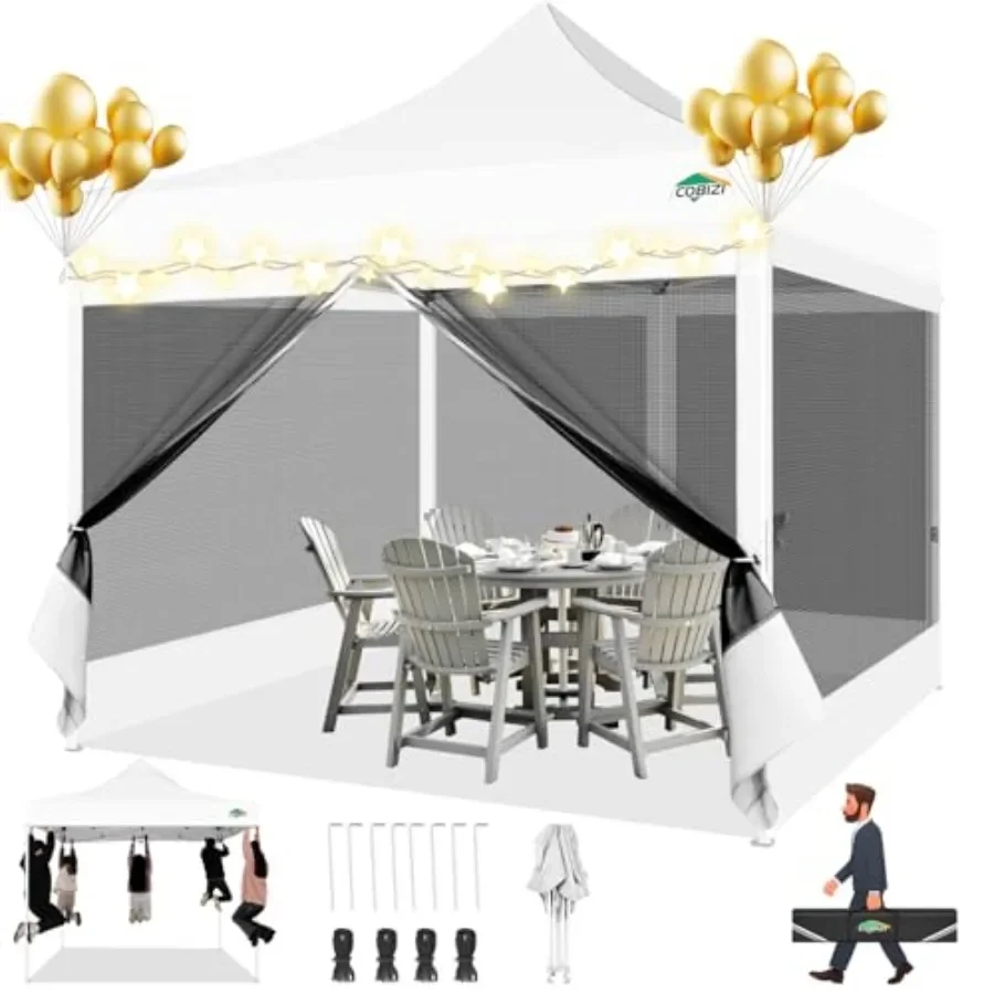 10x10 Pop-up partytenten met 4 - Gazebo Pop Up recensie en prijs
