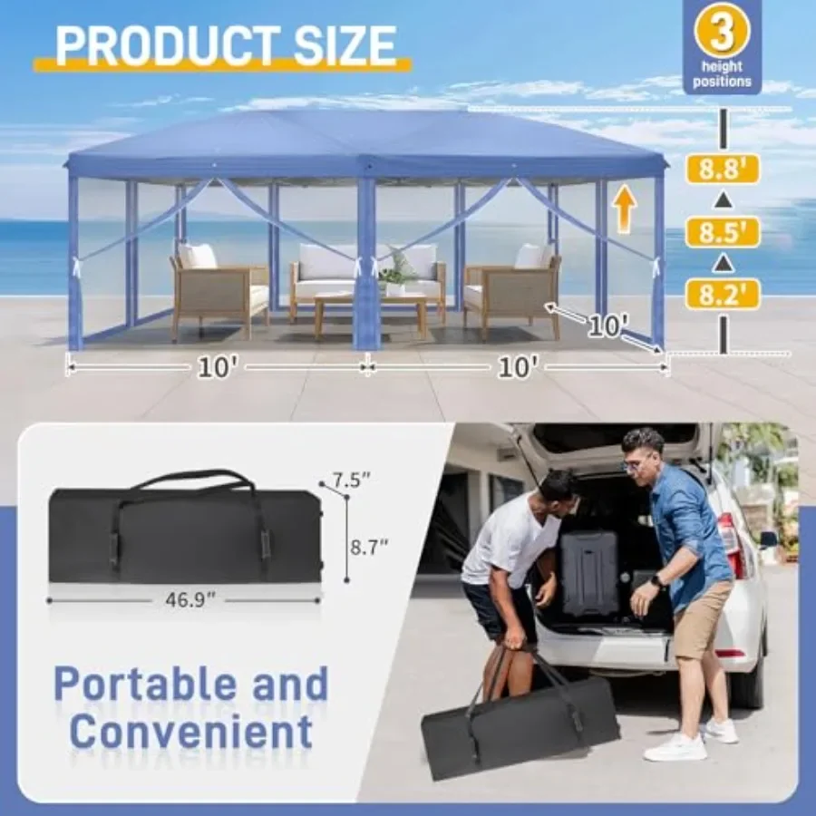 10x20 Pop-up tent met zijwande - Gazebo Pop Up recensie en prijs
