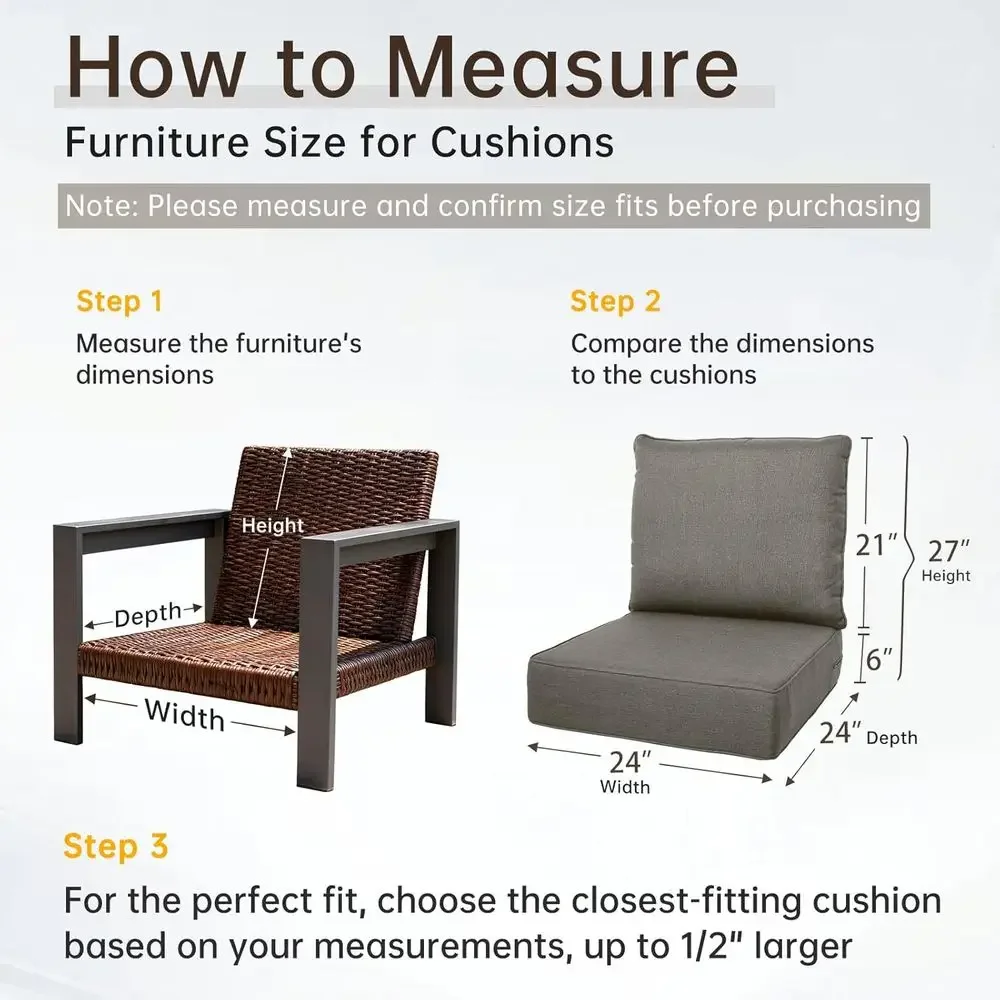 6-delige dikke buitenkussenset - Outdoor Furniture Cushions 24 X 24 recensie en prijs