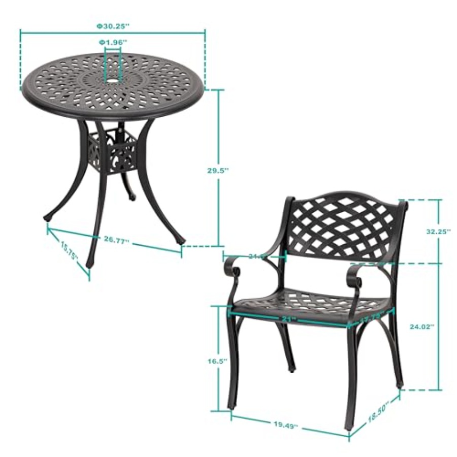 3-delige buiten bistrotafelset - Bistro Table Set recensie en prijs