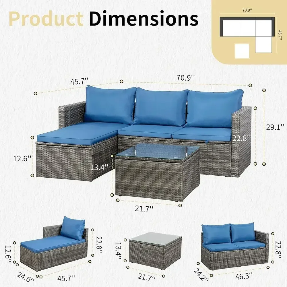 4-delige buitenmeubelset van w - Outdoor Furniture And Fire Pit recensie en prijs
