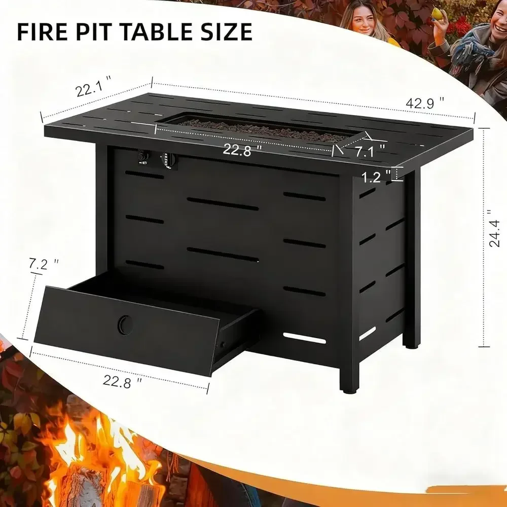 4-delige buitenmeubelset van w - Outdoor Furniture And Fire Pit recensie en prijs