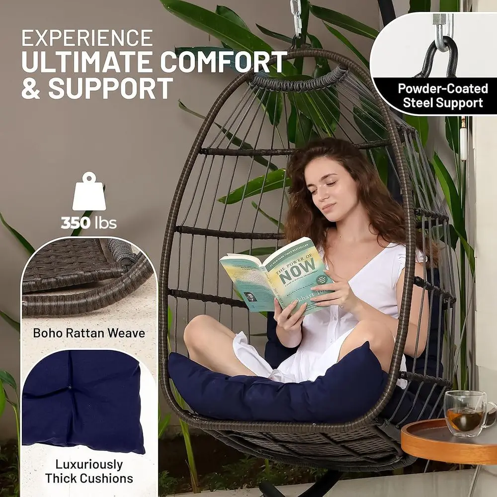 Hangstoel van wicker en rotan  - Hanging Egg Chair recensie en prijs